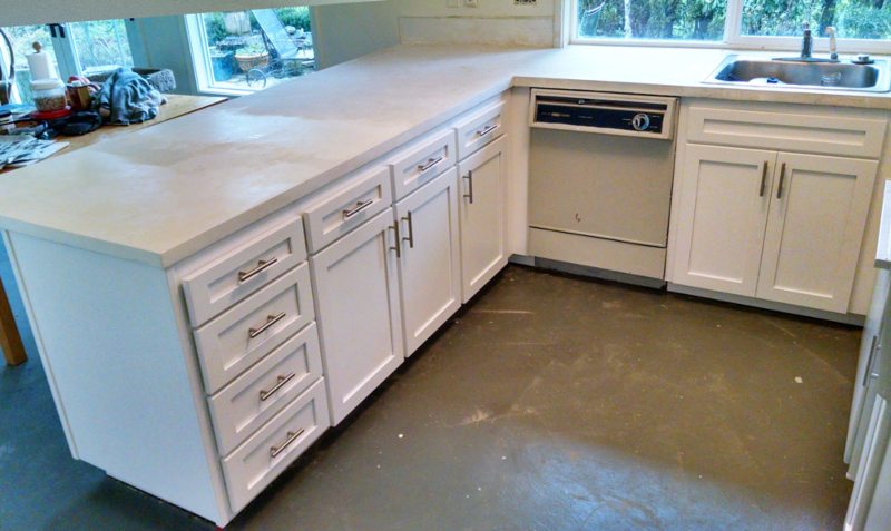 Refinished Kitchen Cabinets After Makeover by Cabinet Cures in Portland, OR