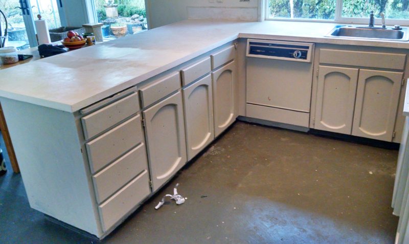 Kitchen Cabinets Before Alvarez Remodel by Cabinet Cures Inc. in Sherwood, OR
