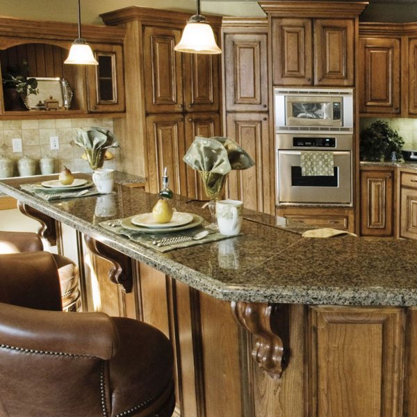 Decorative Corbels Added During Cabinet Refacing by Cabinet Cures in Portland, OR